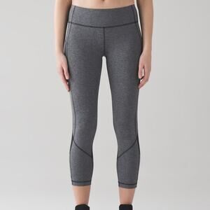 Lululemon Pace Rival Crop 22" Heathered Black 4